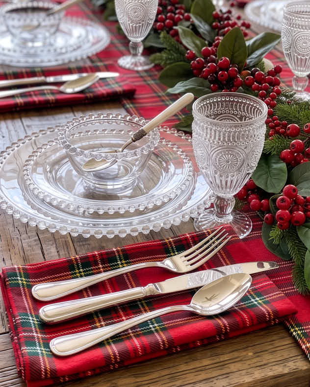 Set of 4 Dunrobin Tartan Napkins