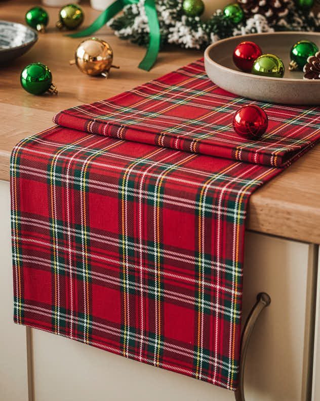 Dunrobin Tartan Table Runner - 180cm