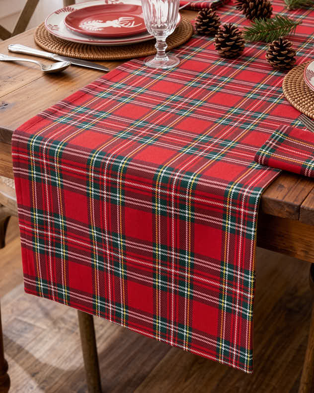 Dunrobin Tartan Table Runner - 180cm