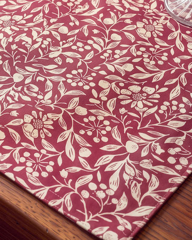 Set of 4 Merlot Bramble Placemats