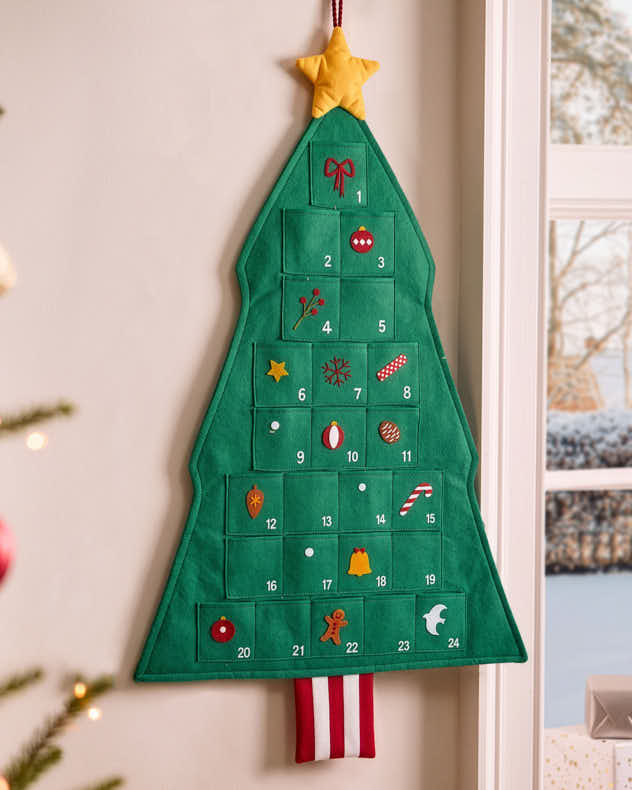Christmas Tree and Trimmings Fabric Advent Calendar