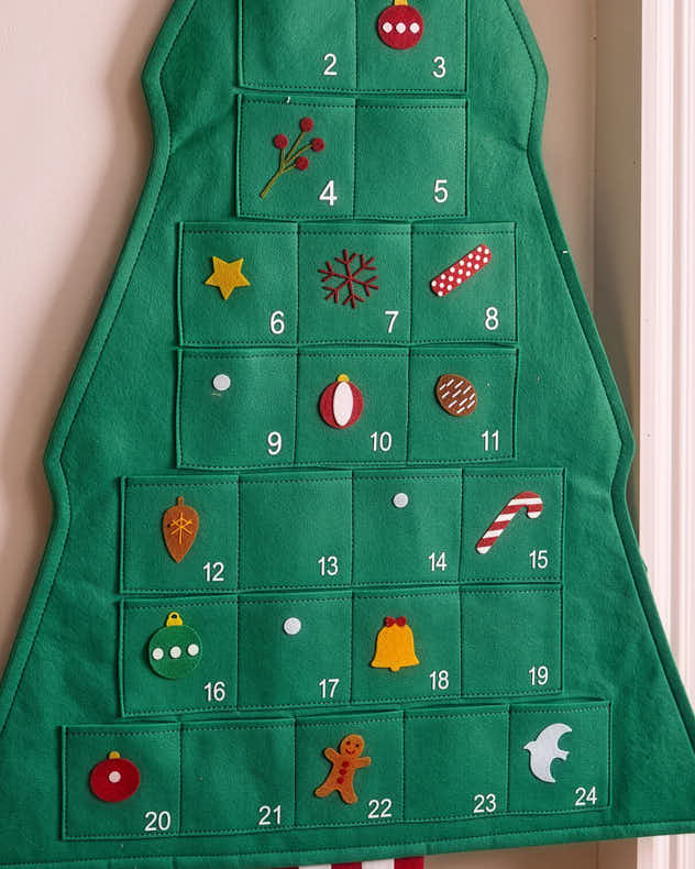 Christmas Tree and Trimmings Fabric Advent Calendar