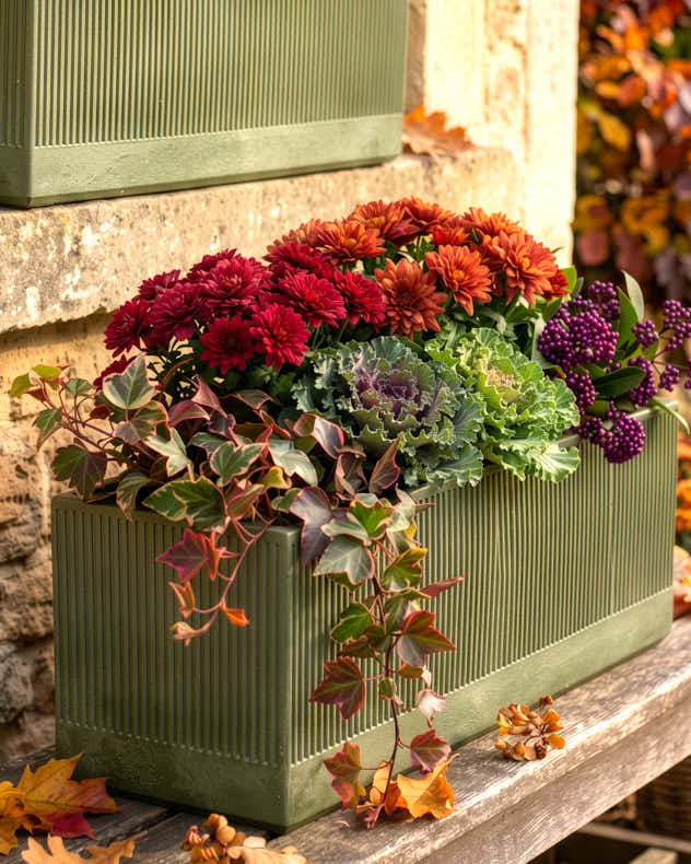 Mela Green Fibreclay Planter Collection