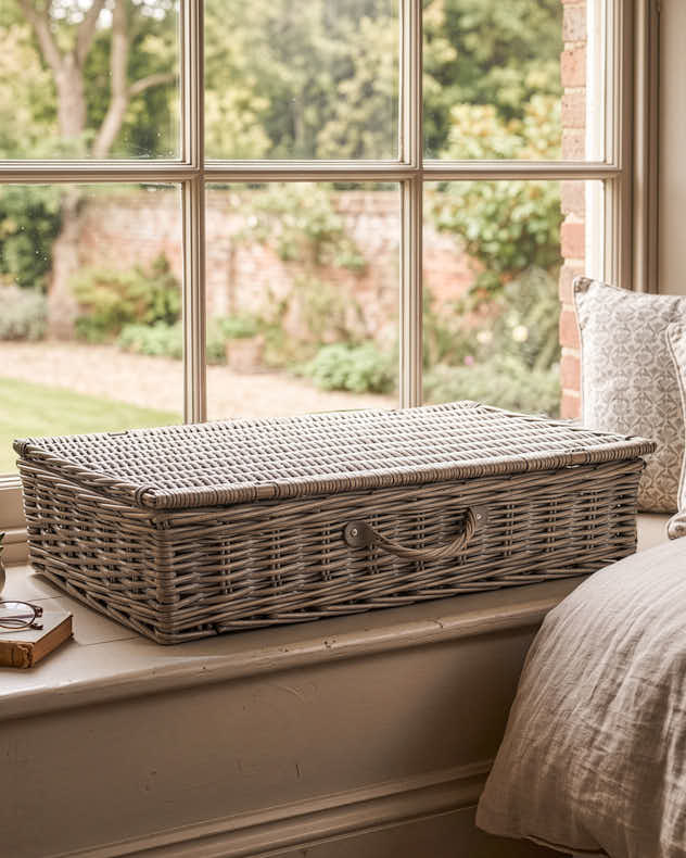 Rattan Underbed Storage Basket