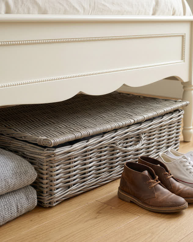 Rattan Underbed Storage Basket