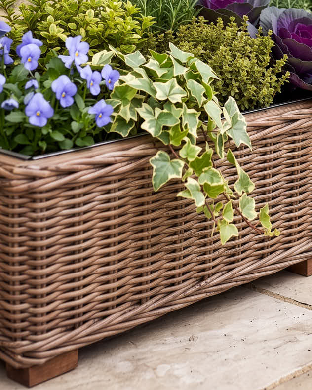 Alderley Deep Rattan Flower Bed