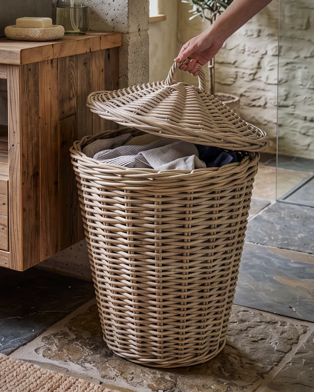 Bramley Wicker Storage Hamper with Lid