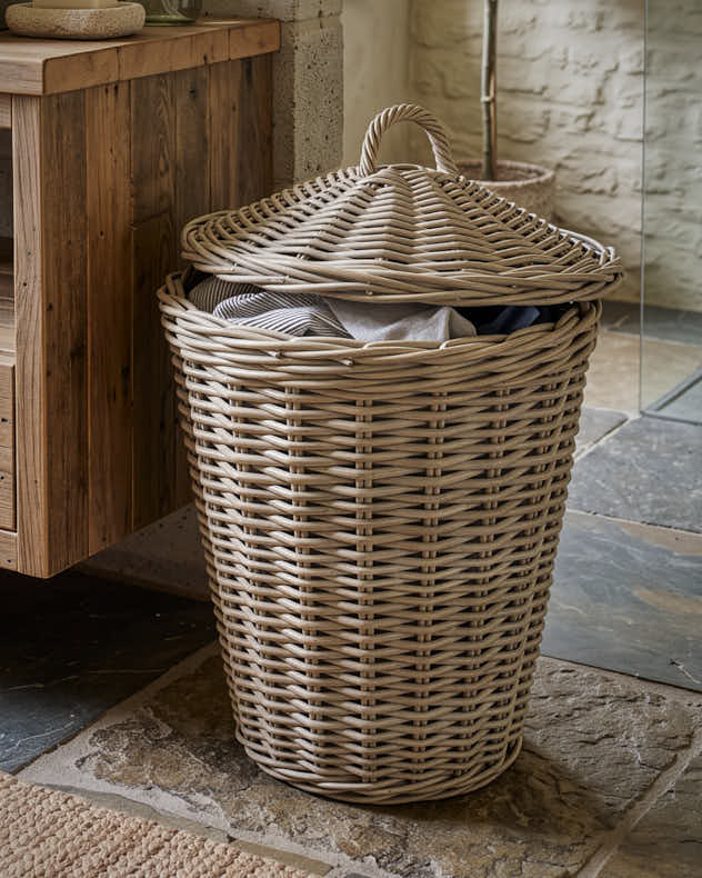 Bramley Wicker Storage Hamper with Lid