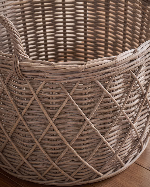 Set of 3 Diamond Weave Circle Baskets