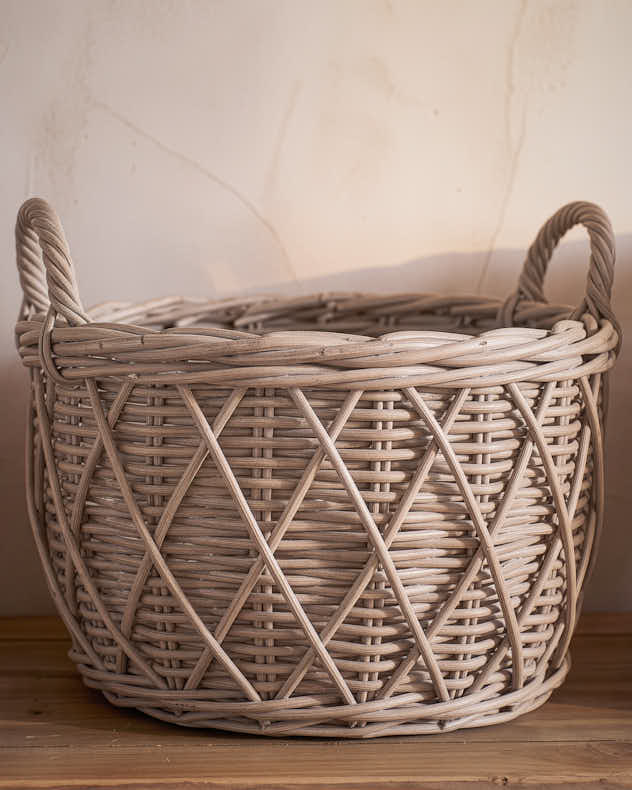 Set of 3 Diamond Weave Circle Baskets