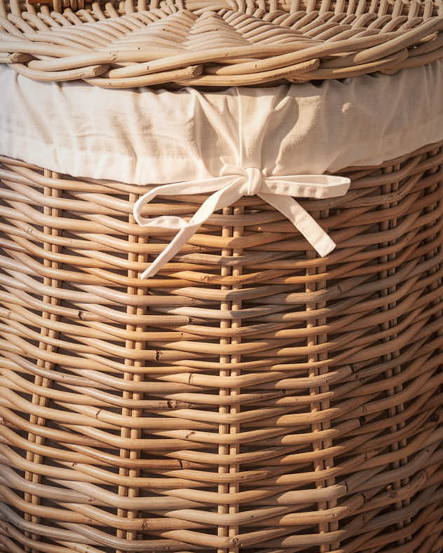 Beaumont Lined Wicker Laundry Hamper