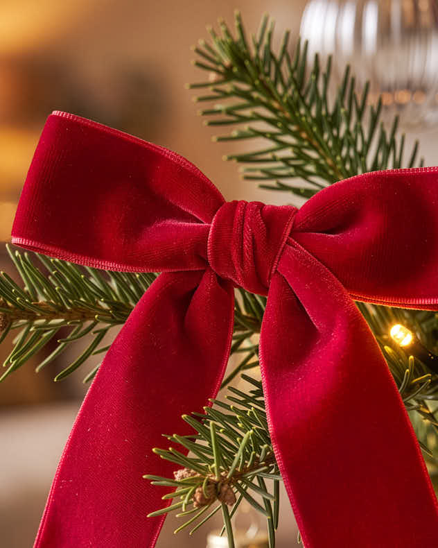 Set of 2 Decorative Velvet Bows