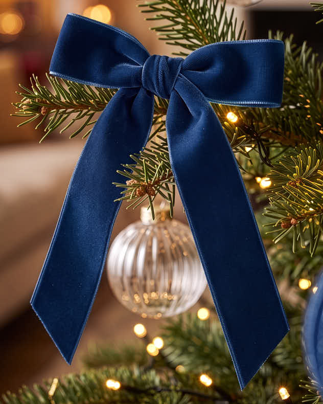 Set of 2 Decorative Velvet Bows
