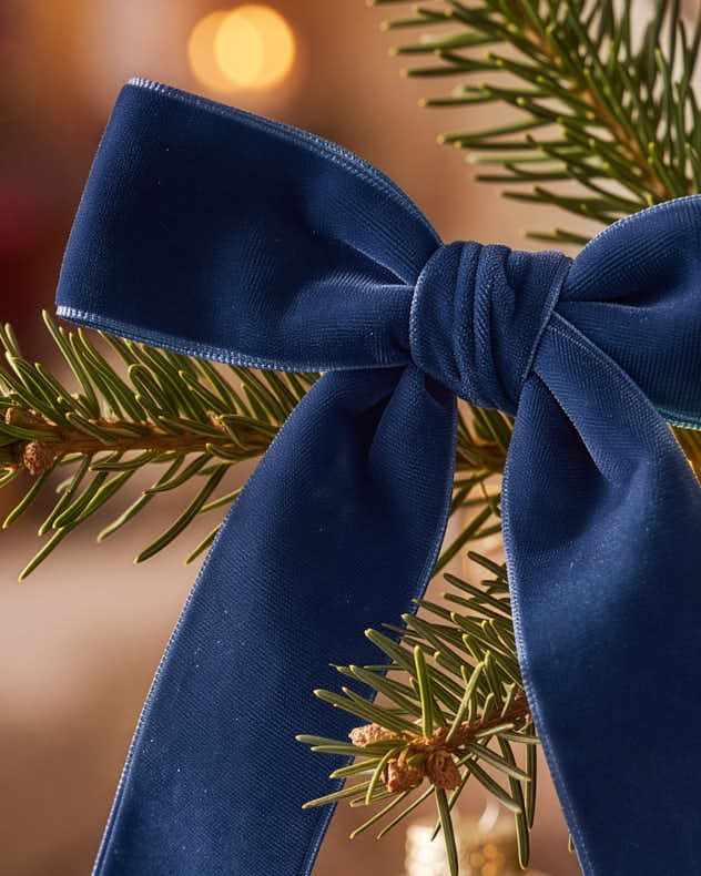 Set of 2 Decorative Velvet Bows