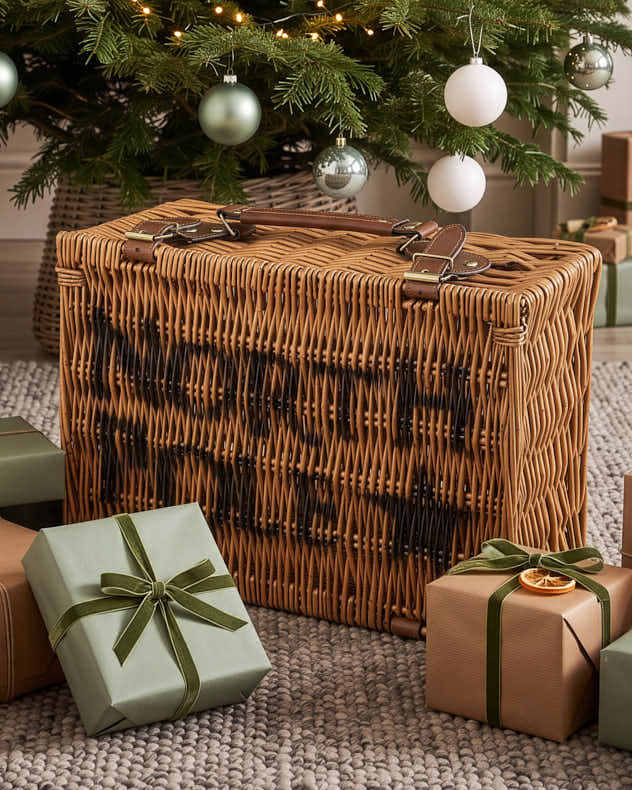 North Pole Wicker Hamper