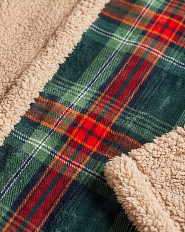 Red and Green Tartan Throw Collection