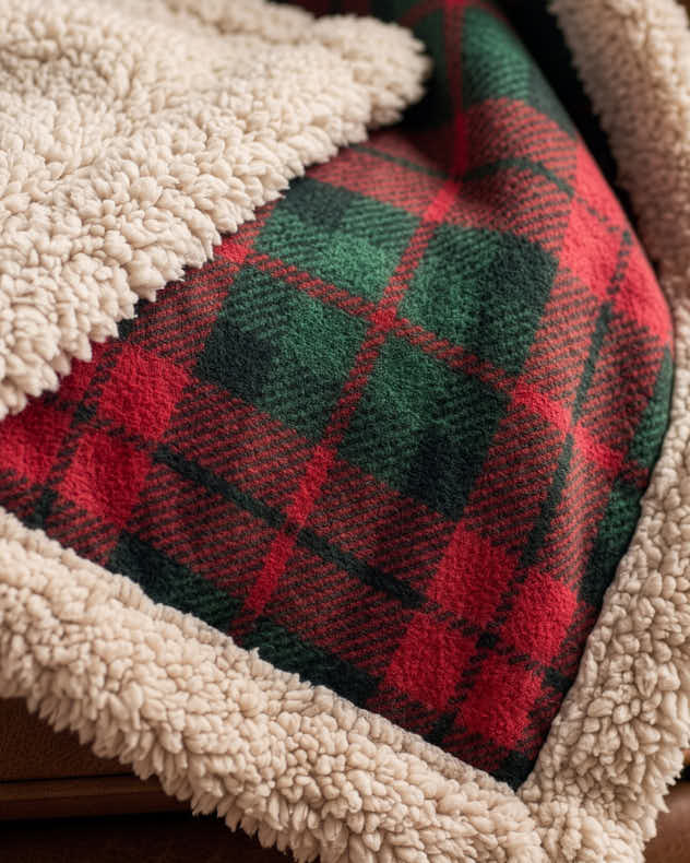 Red and Green Tartan Throw Collection