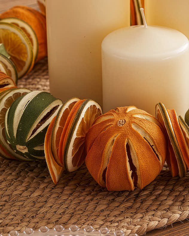 Citrus Orange and Lime Table Wreath 26cm