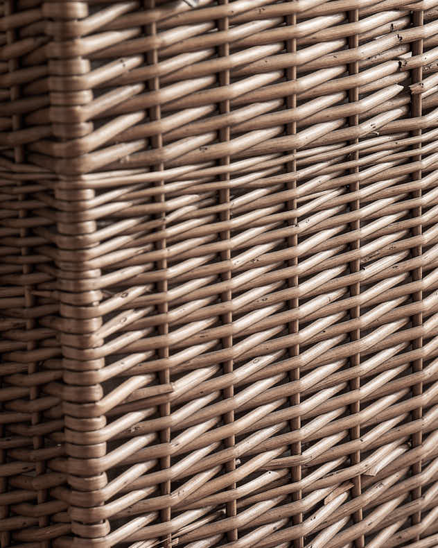 Antique Wash Lined Laundry Basket