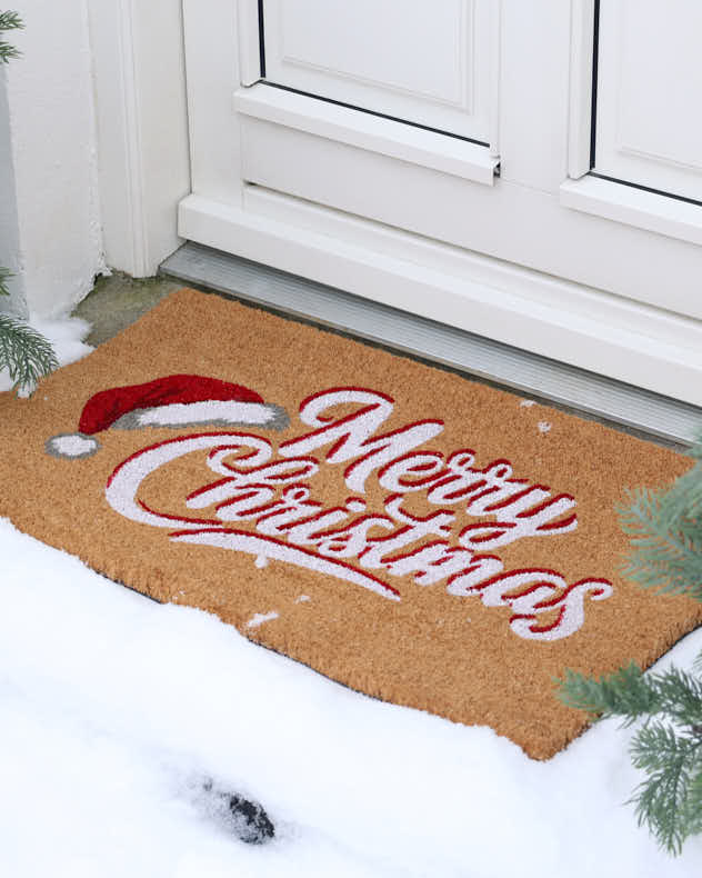 Merry Christmas Coir Doormat