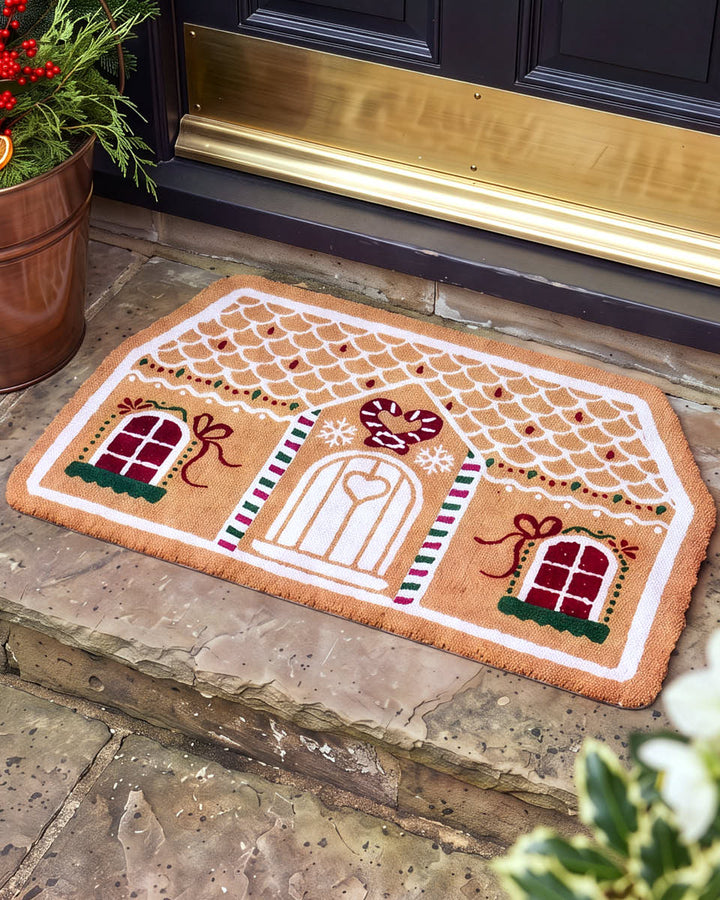 Gingerbread House Coir Doormat