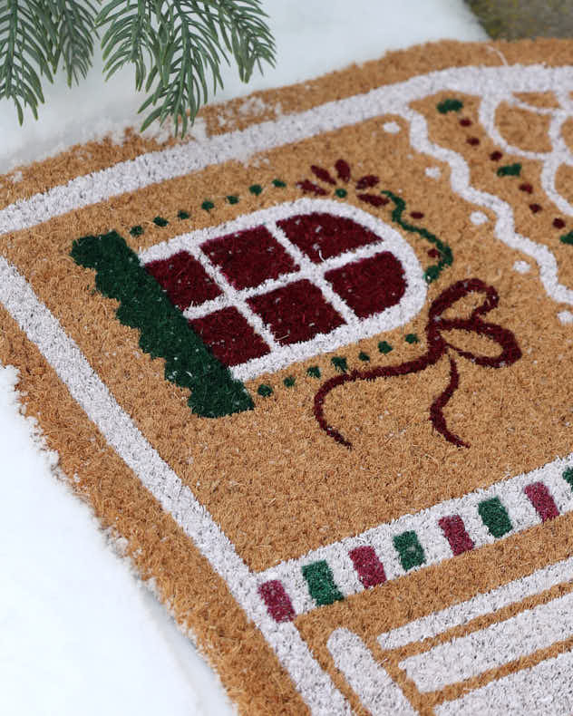 Gingerbread House Coir Doormat