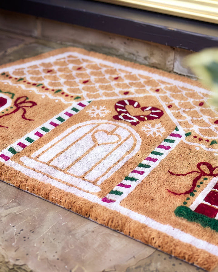 Gingerbread House Coir Doormat