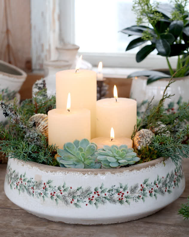Winter Berry Ceramic Planter Collection
