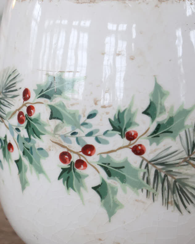 Winter Berry Ceramic Planter Collection