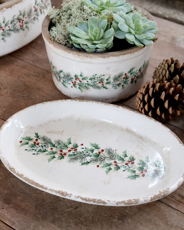 Winter Berry Ceramic Planter Collection