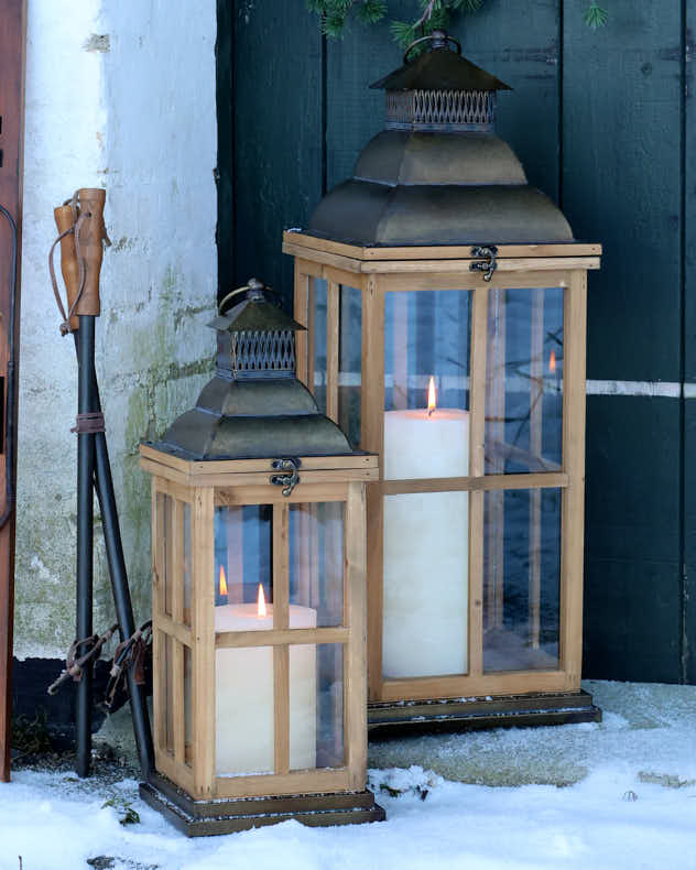 Scandi Style Wooden Lanterns