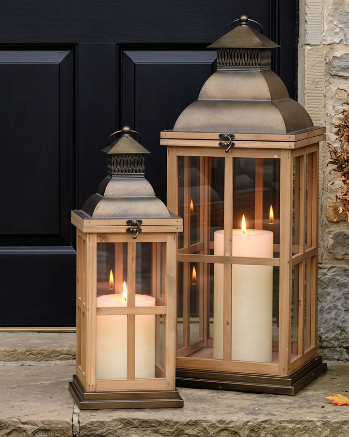 Scandi Style Wooden Lanterns