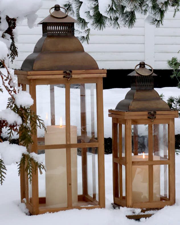 Scandi Style Wooden Lanterns