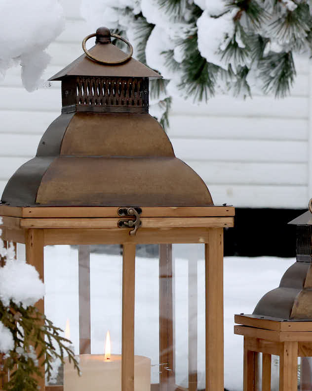 Scandi Style Wooden Lanterns