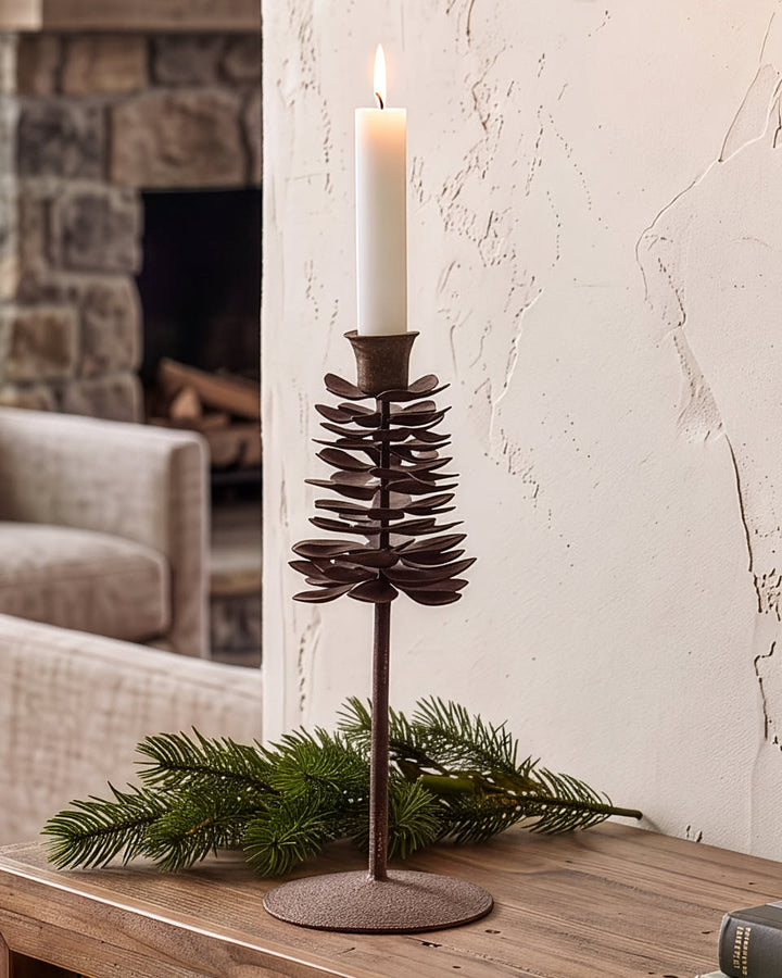 Metal Pine Cone Candle Holders
