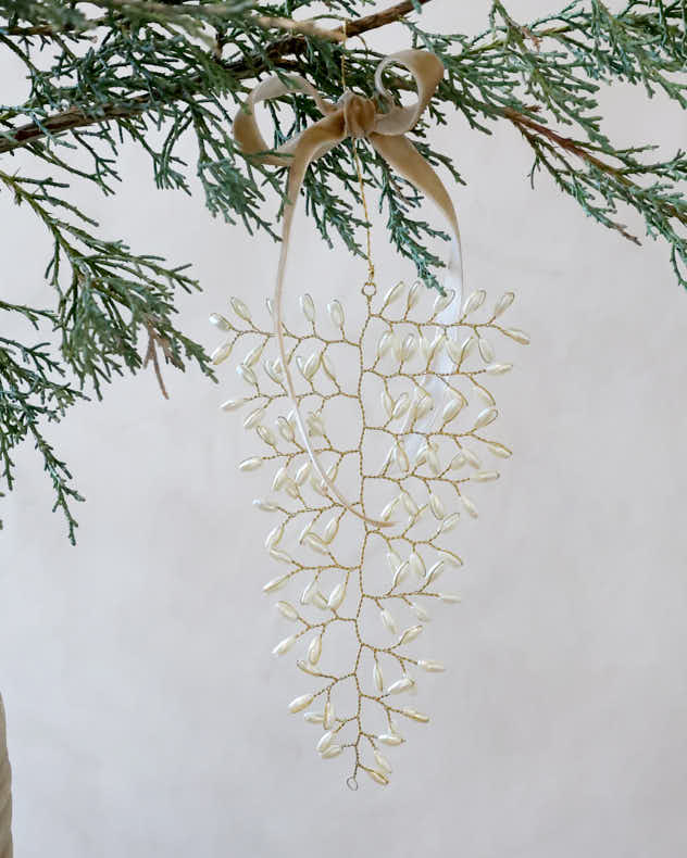 Mistletoe Pearl Hanging Tree Decoration
