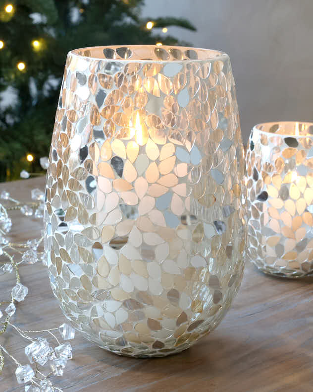 Mosaic Glass Candle Holders