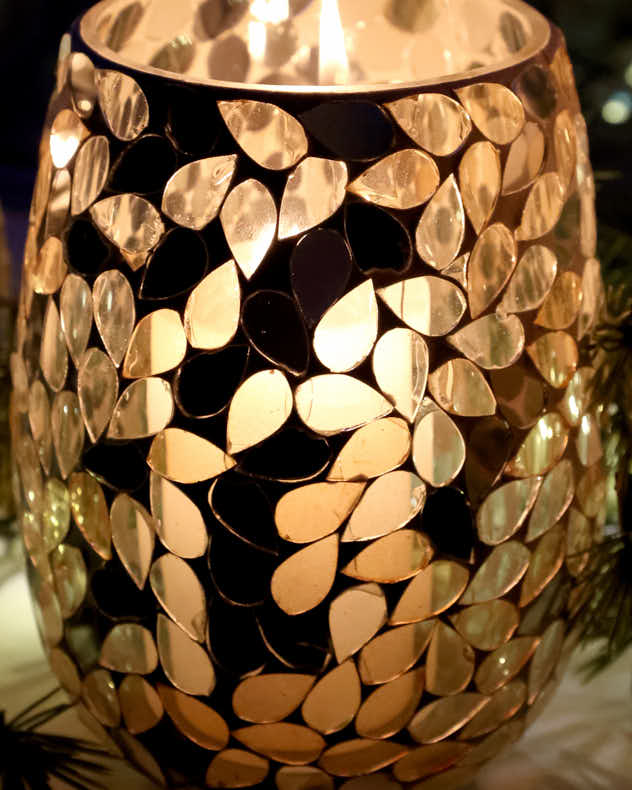 Mosaic Glass Candle Holders