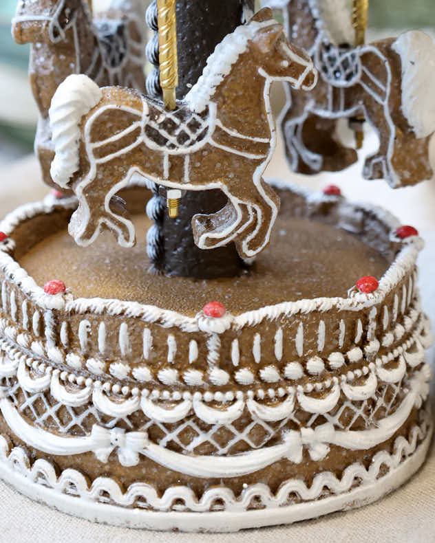 Gingerbread Carousel Tabletop Decoration