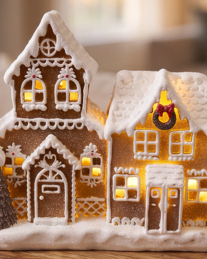Gingerbread Village Candle Holder