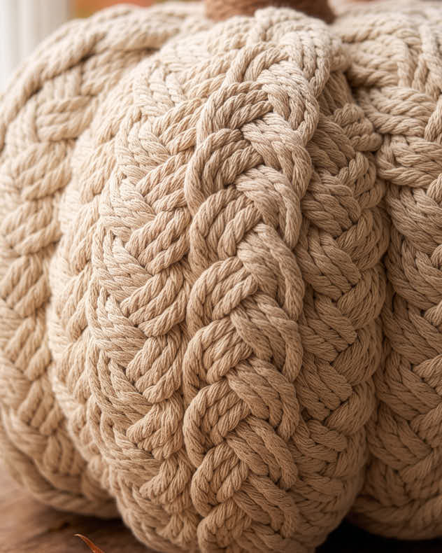 Knitted Cream Pumpkin