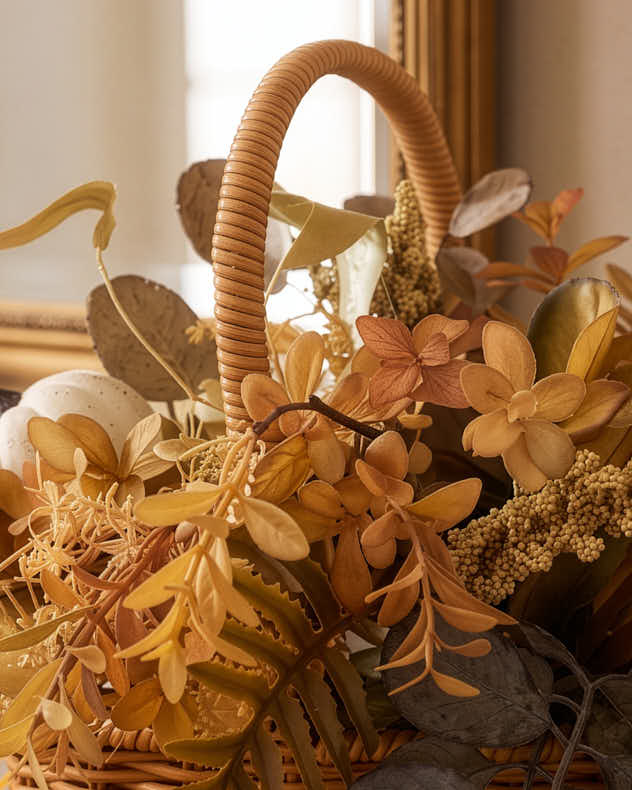 Autumn Floral Basket Arrangement
