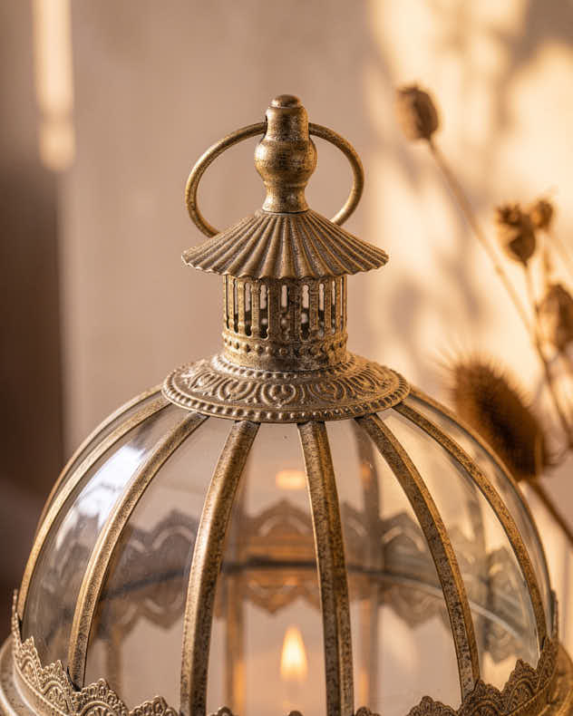 Vintage Birdcage Standing Lantern