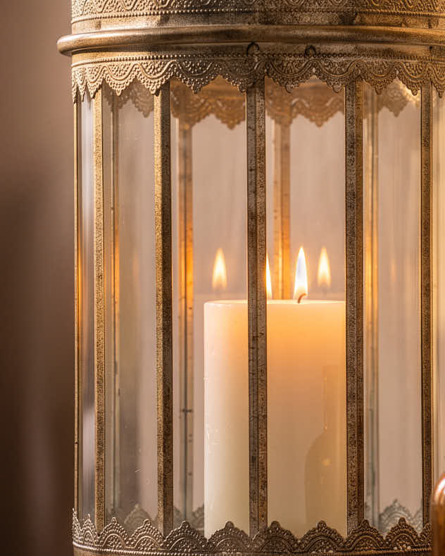 Vintage Birdcage Standing Lantern