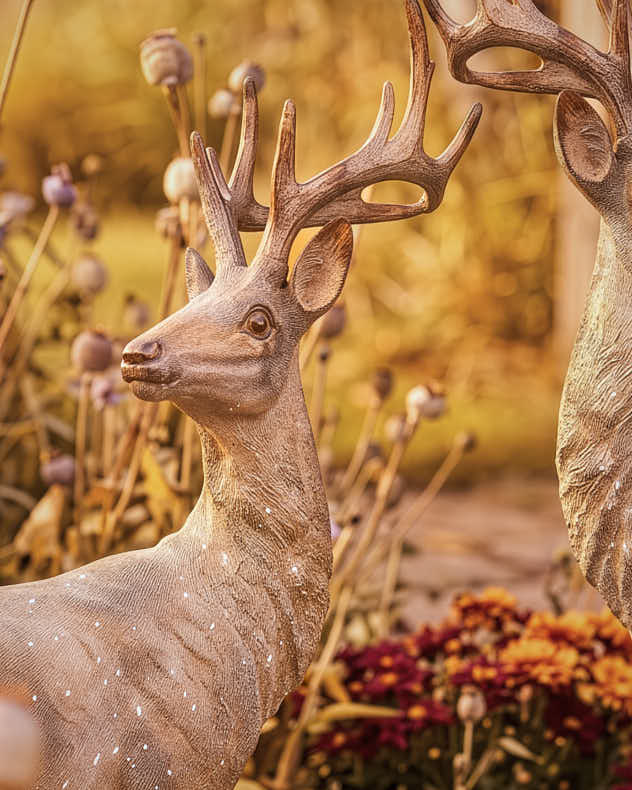 Set of 2 Regal Highland Stag Ornaments