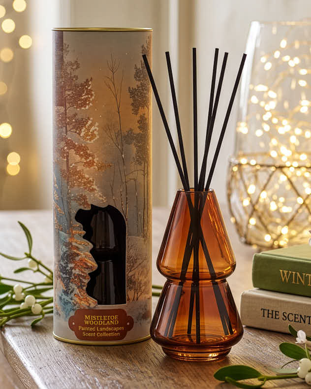 Mistletoe Woodland Glass Reed Diffuser