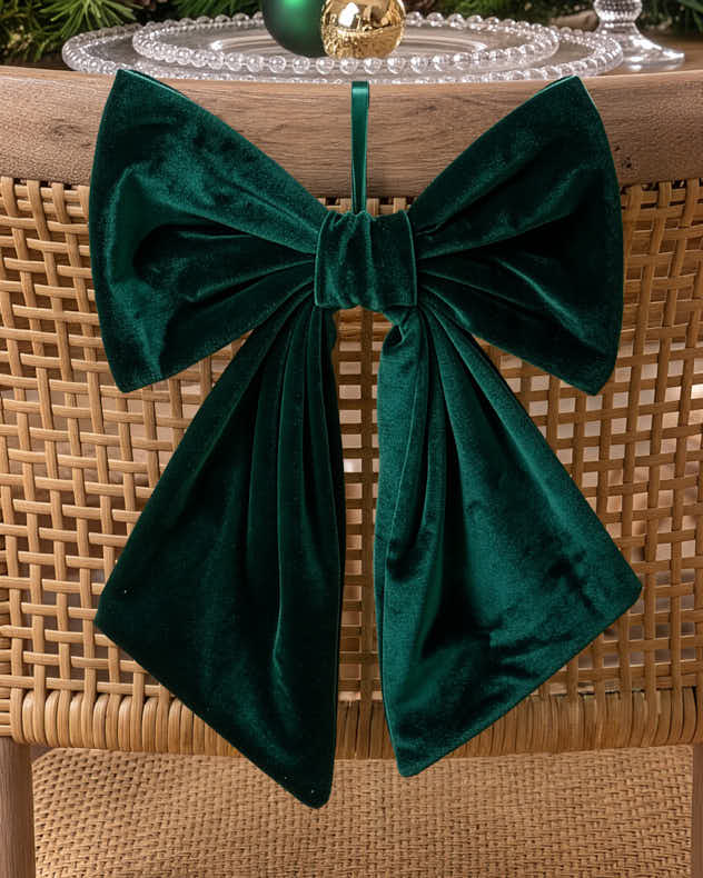 Luxe Green Velvet Bow