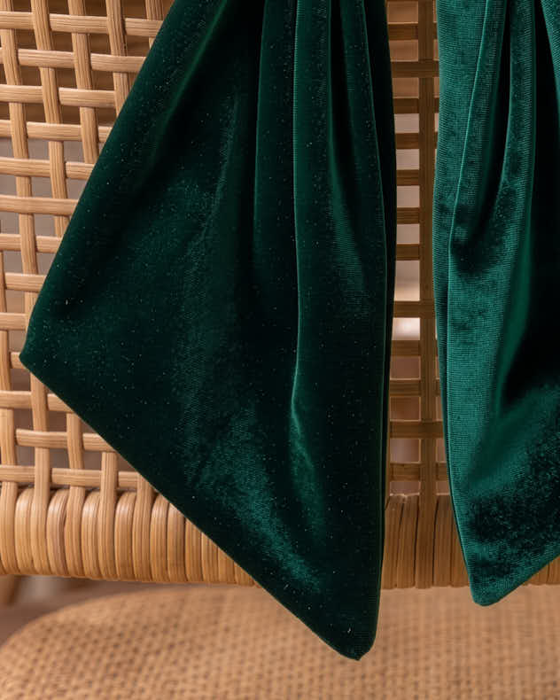 Luxe Green Velvet Bow