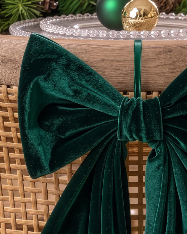 Luxe Green Velvet Bow