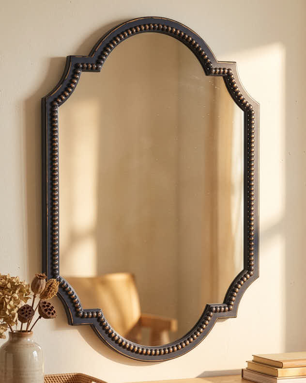 Portrait Navy Wall Mirror